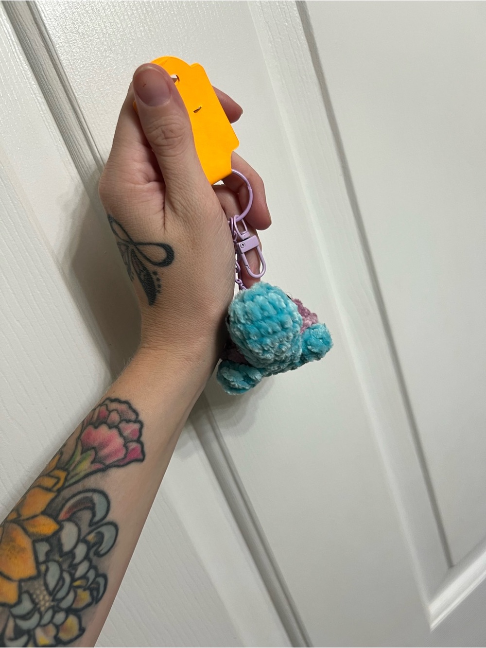 Little Crocheted Turtle Keychain - Picture 3 of 5